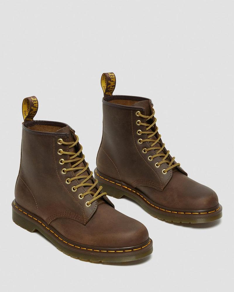 Dr Martens 1460 Crazy Horse Leren Veterlaarzen Heren Bruin | NL 301BEX